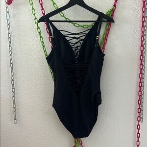 Bleu Rod Beattie Black Womens One Piece